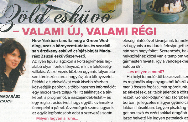Zöld esküvő – valami új, valami régi – Nők lapja